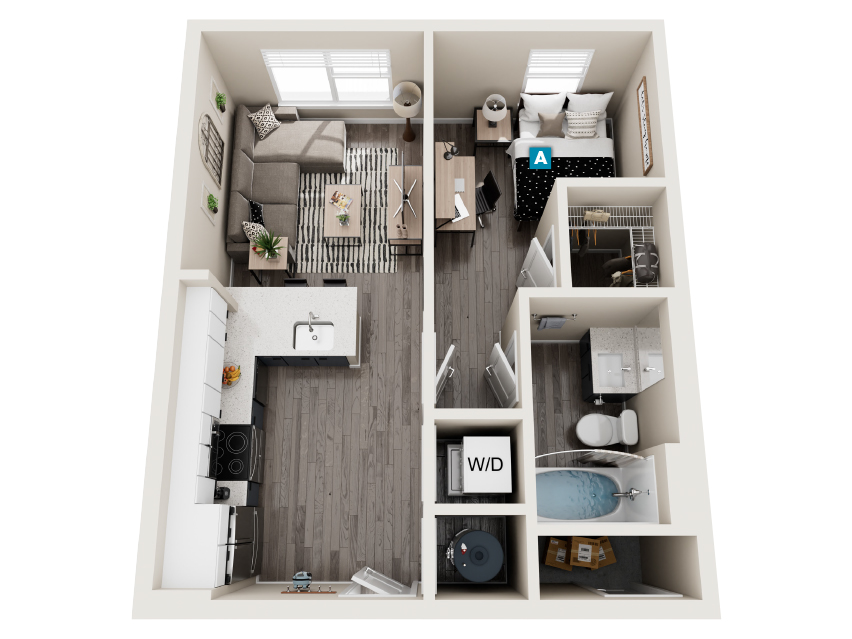 1x1 Floor-plan