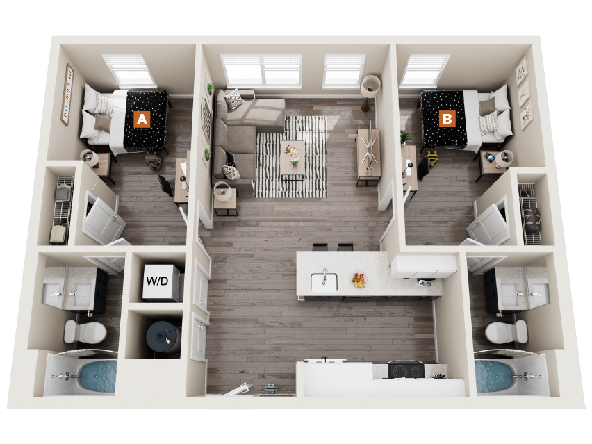 2x2 Floor-plan
