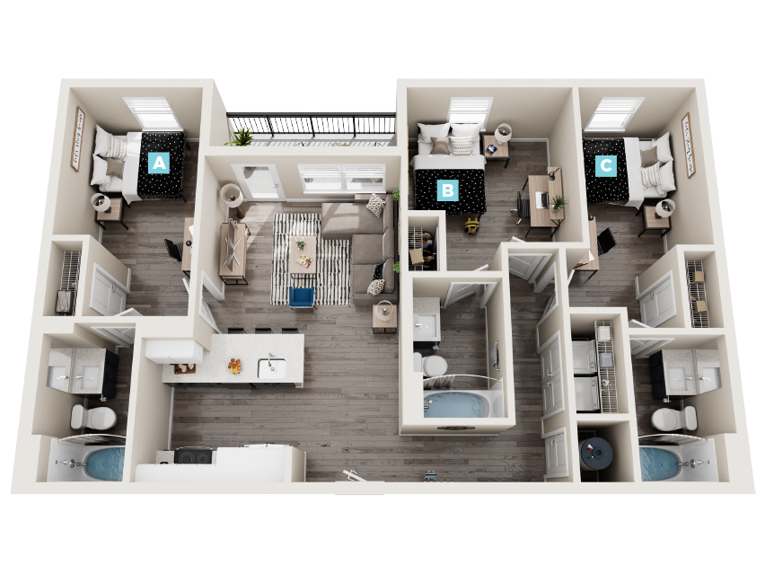 3x3 Floor-plan