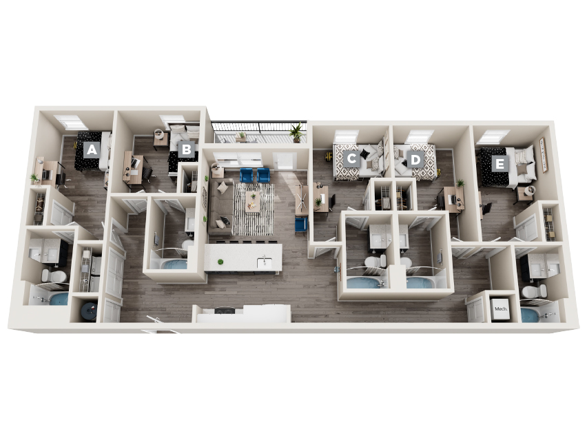 E5B - 5x5 Floor plan
