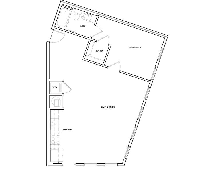 A10 - 1x1 Floor plan