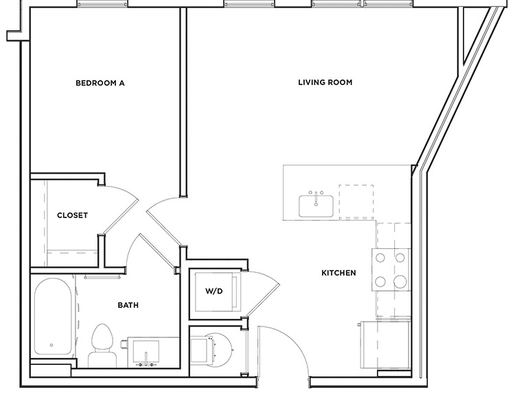 A6 - 1x1 Floor plan