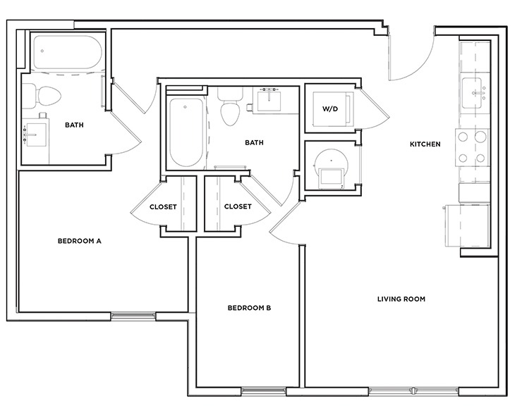 B12 - 2x2 Floor plan