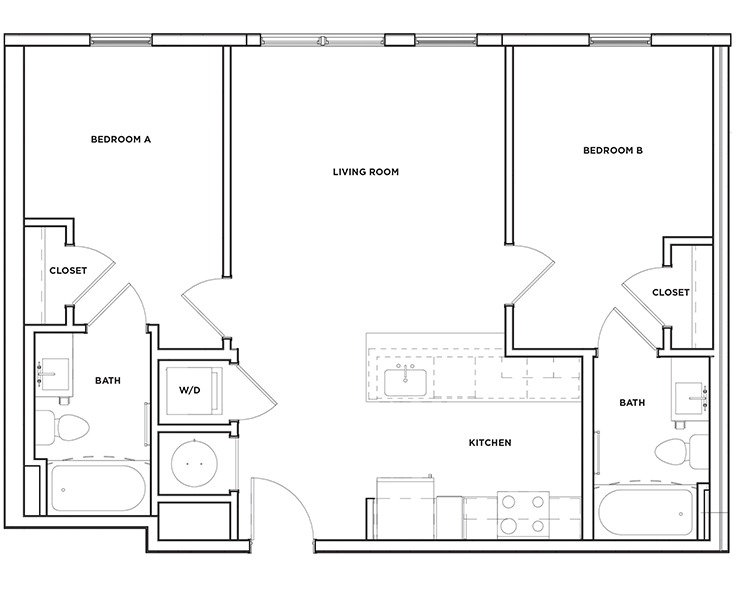 B13C - 2x2 Floor plan