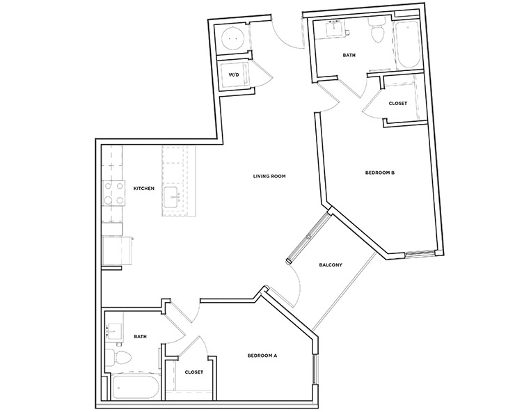 B14 - 2x2 Floor plan