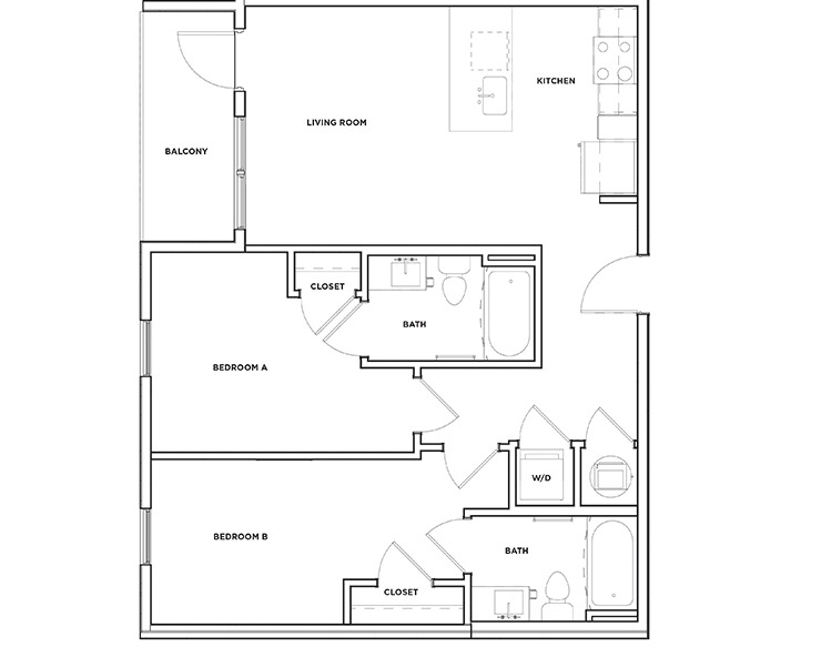 B3 - 2x2 Floor plan