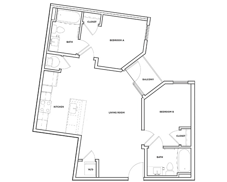 B6 - 2x2 Floor plan