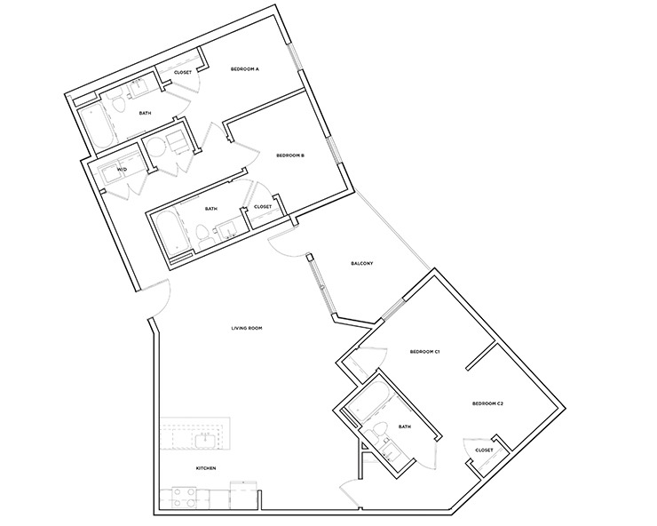 C6 PREMIUM - 3x3 Floor plan