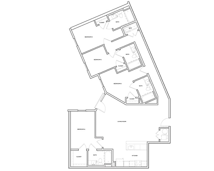 D13 DELUXE - 4x4 Floor plan