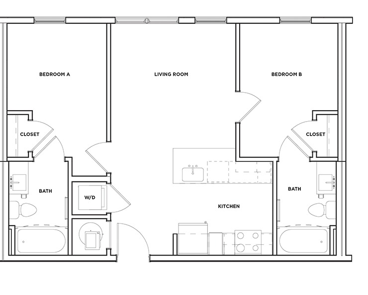 B1 - 2x2 Floor plan